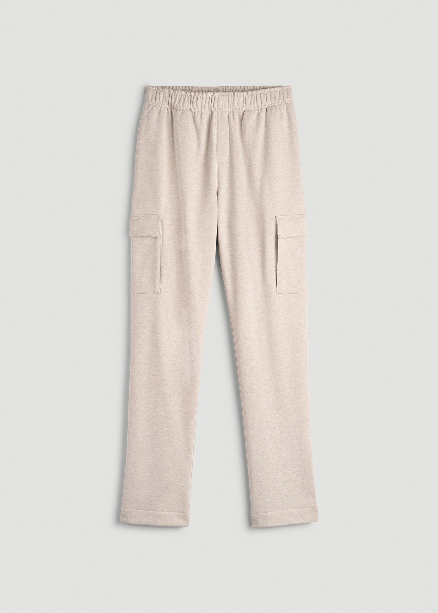 Wearever Fleece Straight Leg Cargo Sweatpant for Tall Men in Oatmeal Mix