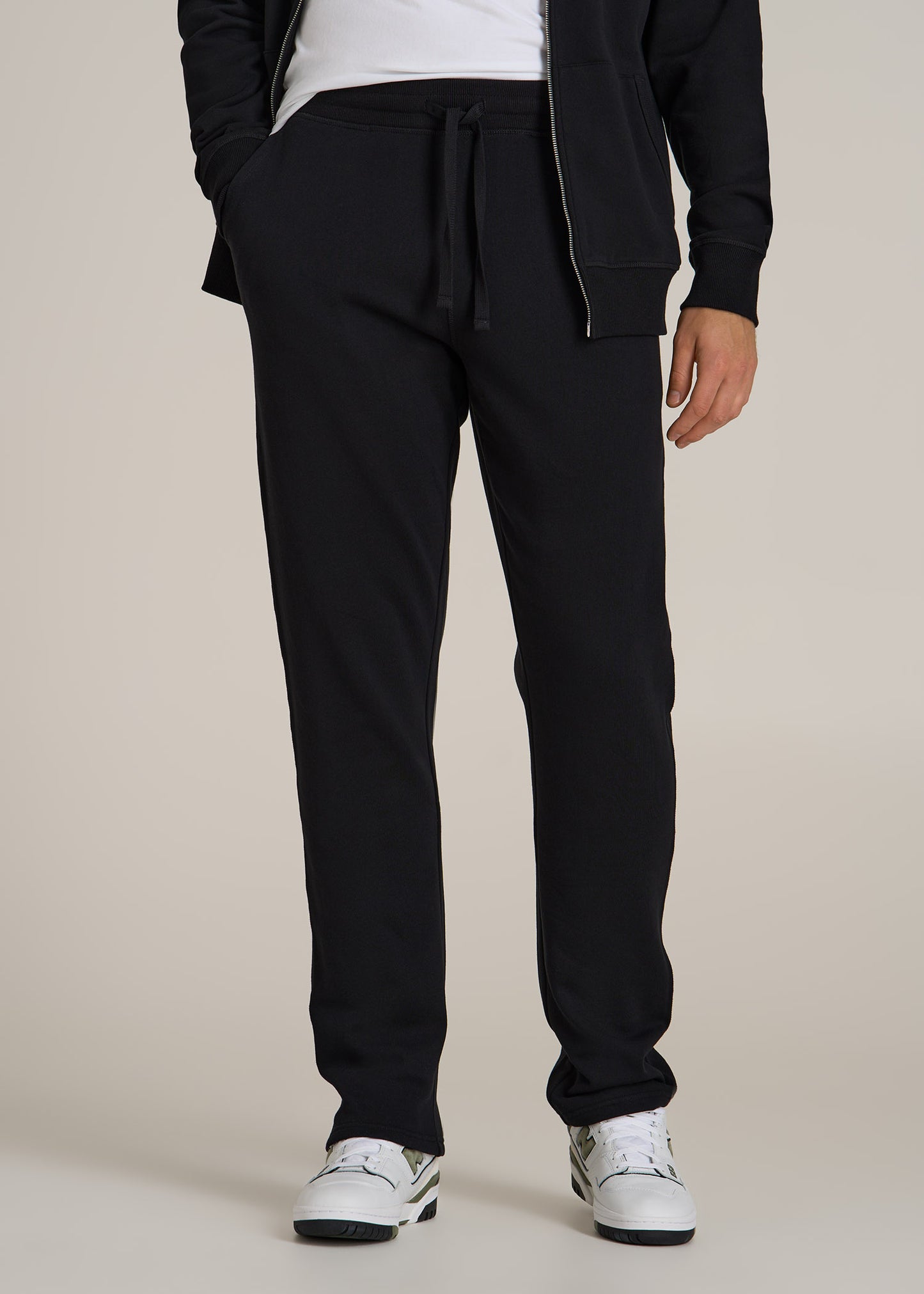 Wearever 2.0 Fleece Straight Leg Sweatpants for Tall Men in Black