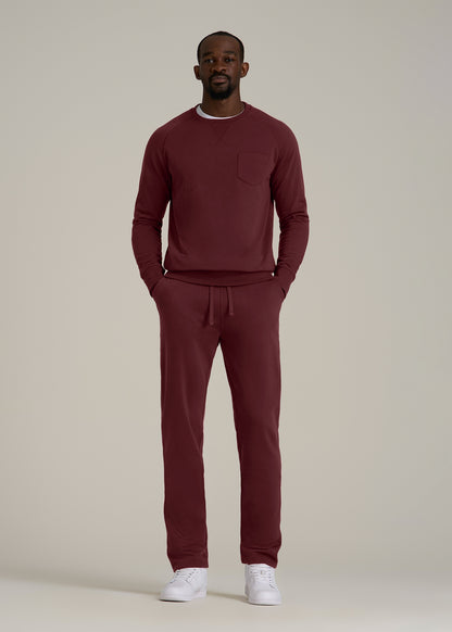 Wearever 2.0 Fleece Straight Leg Sweatpants for Tall Men in Tawny Port