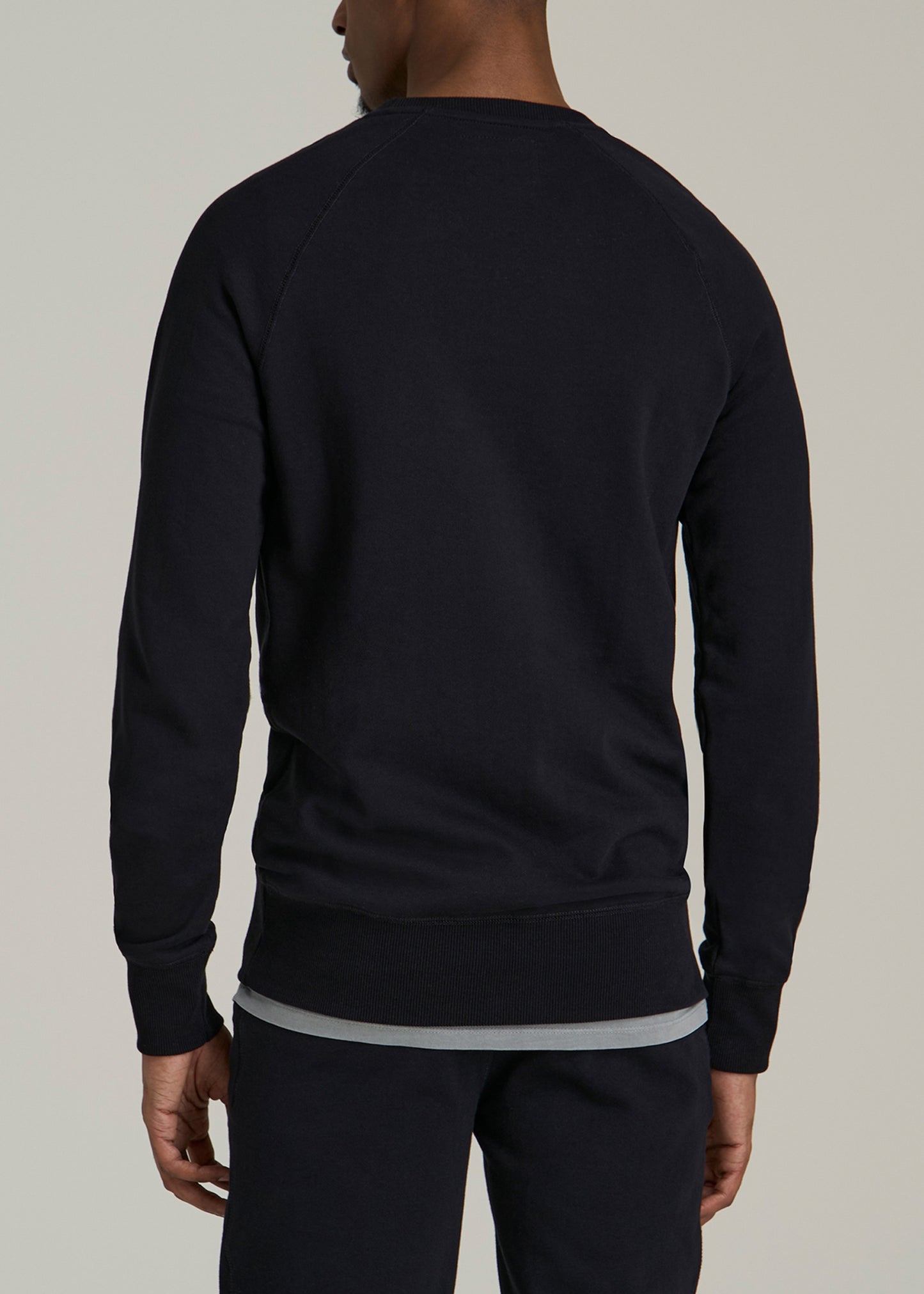 Wearever 2.0 French Terry Crewneck Sweatshirt for Tall Men in Black