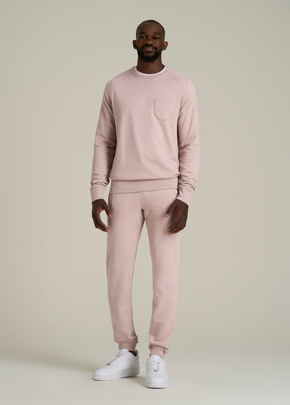 Wearever 2.0 French Terry Crewneck Sweatshirt for Tall Men in Desert Rose