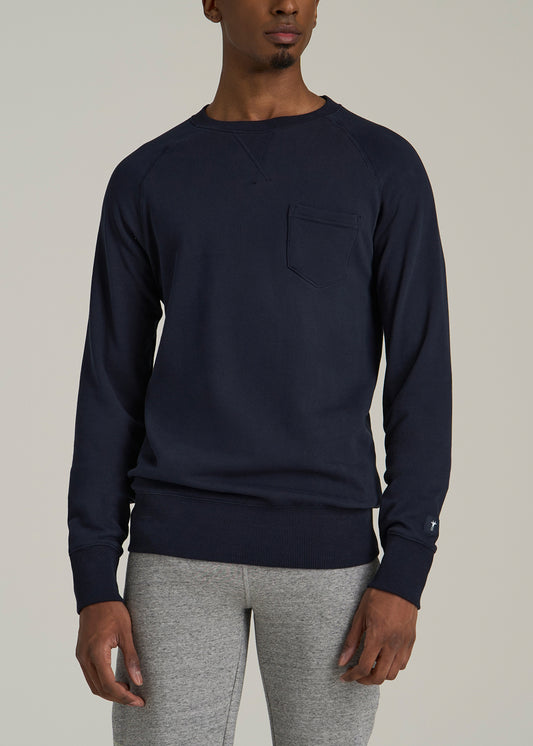 Wearever 2.0 French Terry Crewneck Sweatshirt for Tall Men in Evening Blue