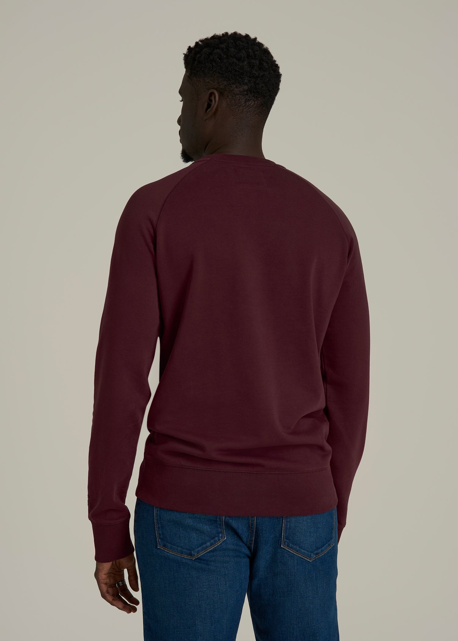 Wearever 2.0 French Terry Crewneck Sweatshirt for Tall Men in Tawny Port