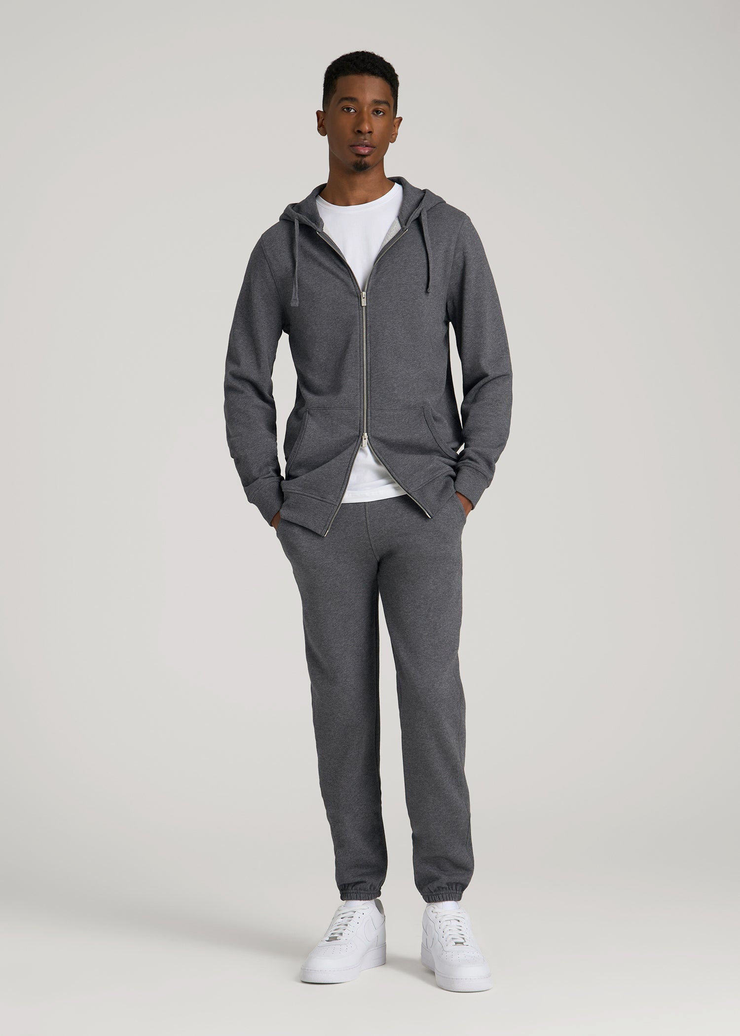 トップス AMERICANA 2024AW Wide Full Zip Hoodie Wearever 2.0 French Terry Full Zip Hoodie for Tall Men | American Tall