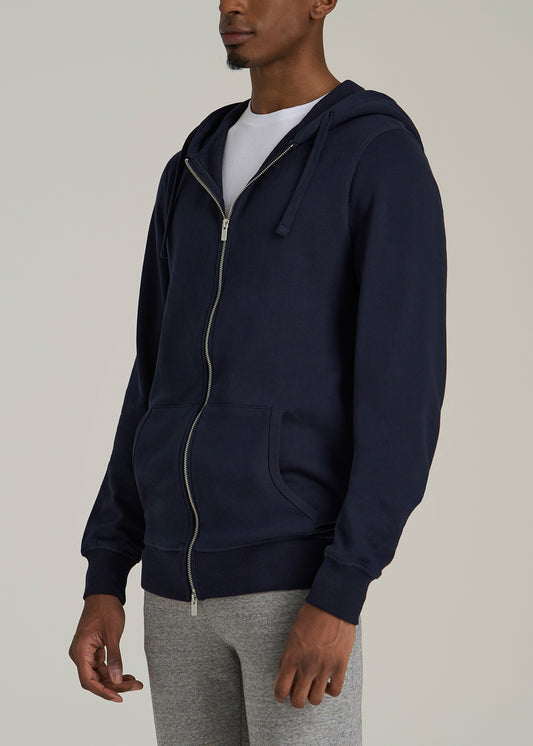 Wearever 2.0 French Terry Full-Zip Hoodie for Tall Men in Evening Blue