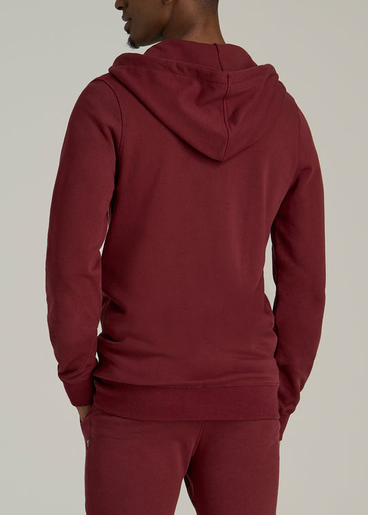 Wearever 2.0 French Terry Full-Zip Hoodie for Tall Men in Red Ochre