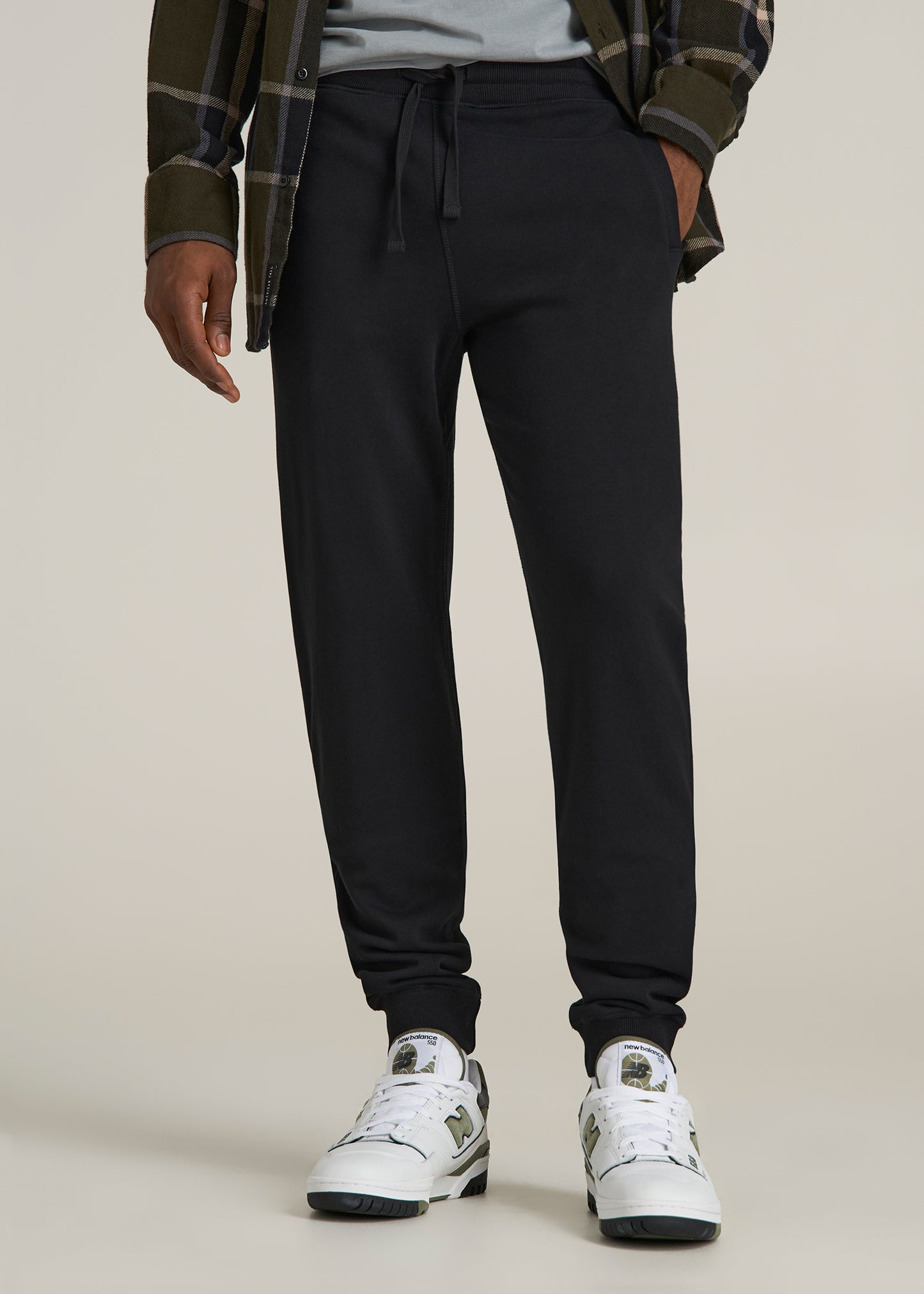 Wearever 2.0 French Terry Joggers for Tall Men in Black