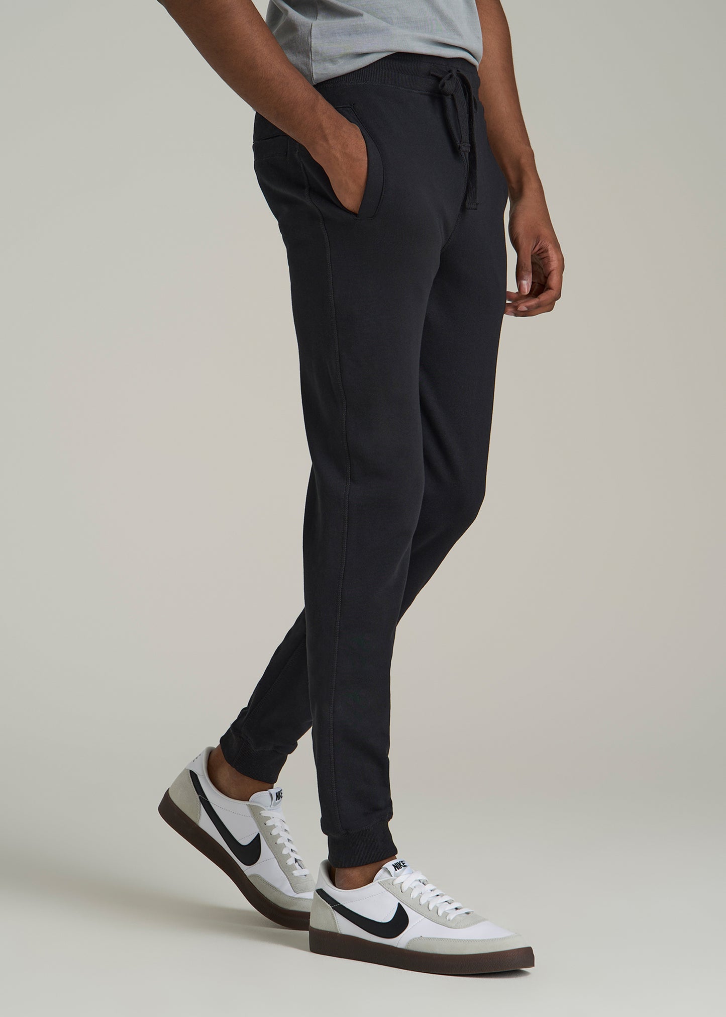 Wearever 2.0 French Terry Joggers for Tall Men in Black