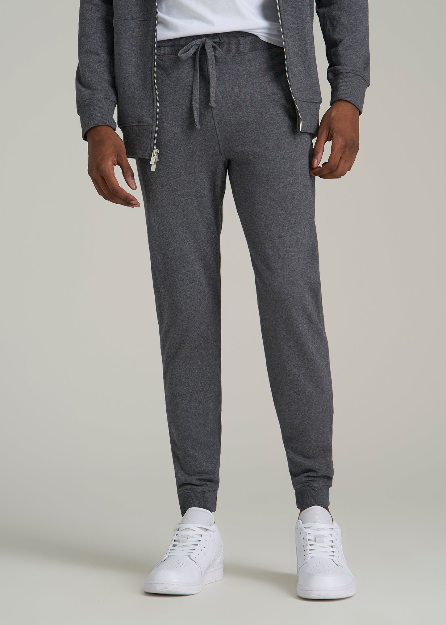 Wearever 2.0 French Terry Joggers for Tall Men in Charcoal Mix