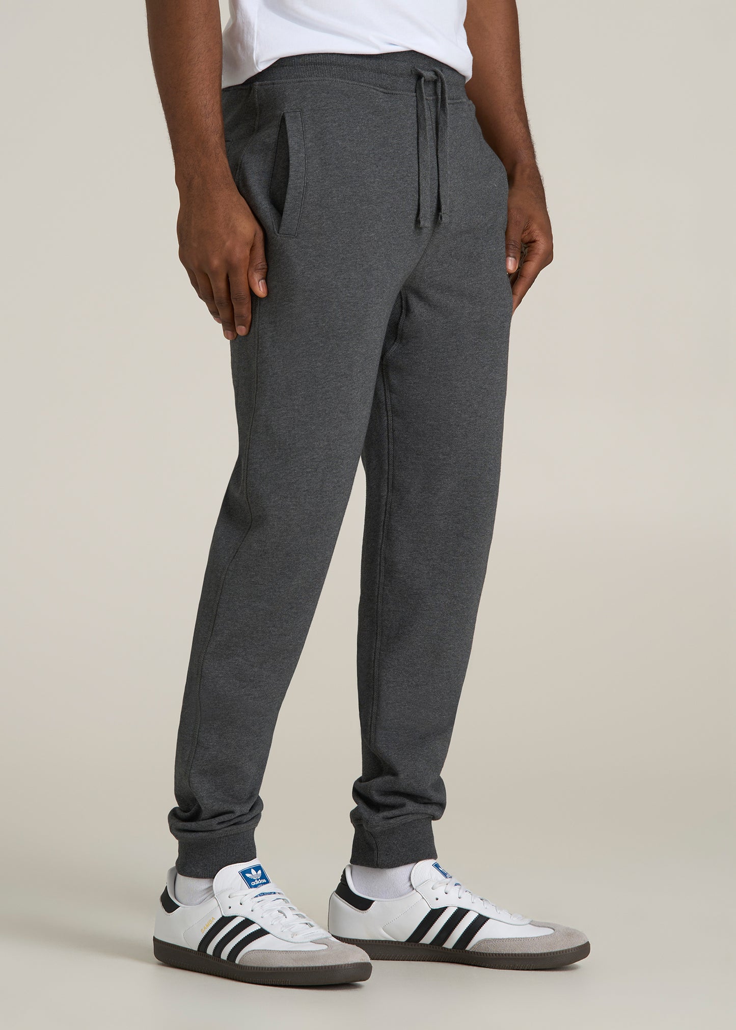 Wearever 2.0 French Terry Joggers for Tall Men in Charcoal Mix