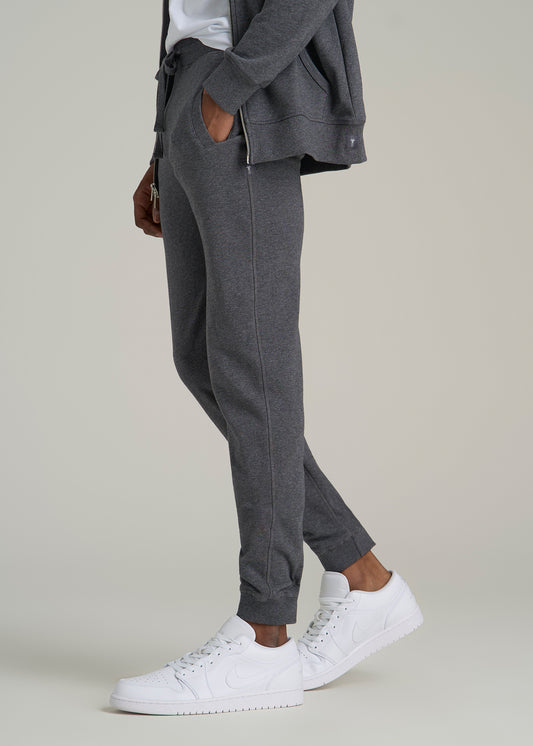 Wearever 2.0 French Terry Joggers for Tall Men in Charcoal Mix