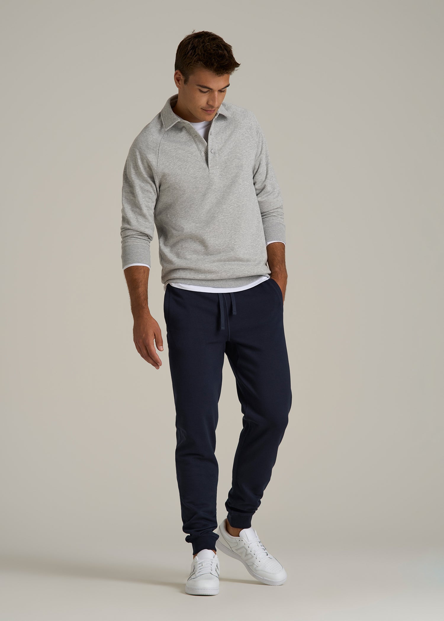 Wearever 2.0 French Terry Joggers for Tall Men in Evening Blue