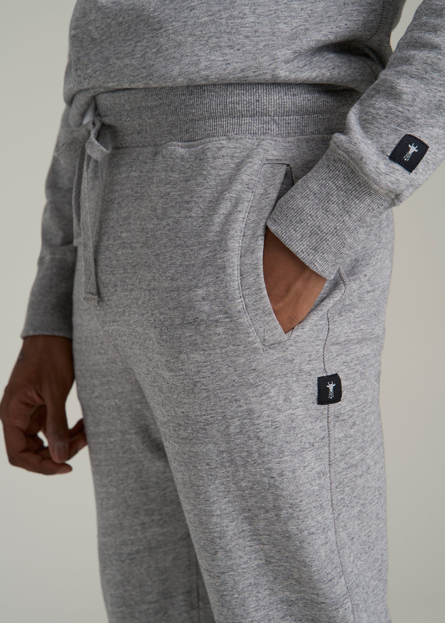 Wearever 2.0 French Terry Joggers for Tall Men in Heathered Grey