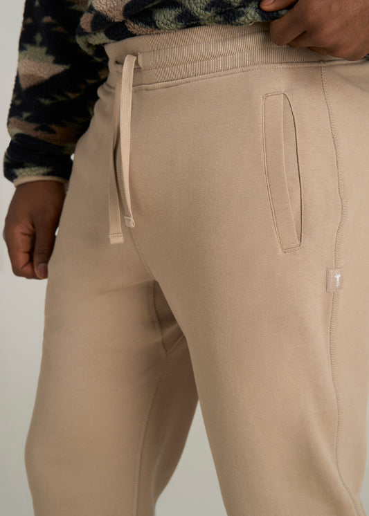 Wearever 2.0 French Terry Joggers for Tall Men in Light Camel