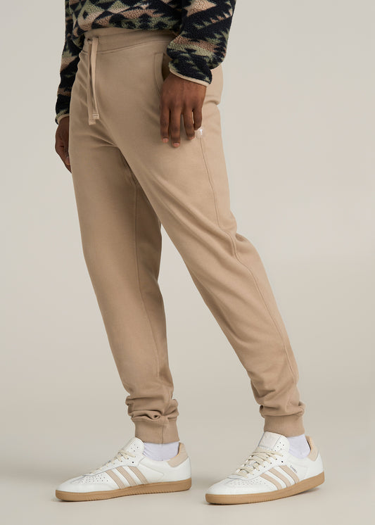 Wearever 2.0 French Terry Joggers for Tall Men in Light Camel