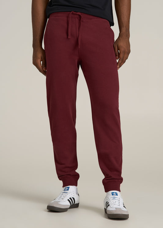 Wearever 2.0 French Terry Joggers for Tall Men in Red Ochre