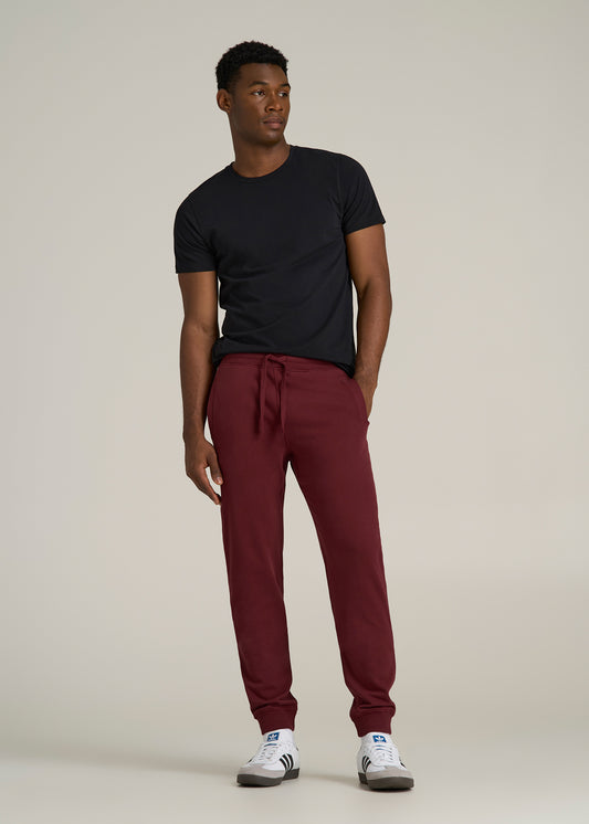 Wearever 2.0 French Terry Joggers for Tall Men in Red Ochre