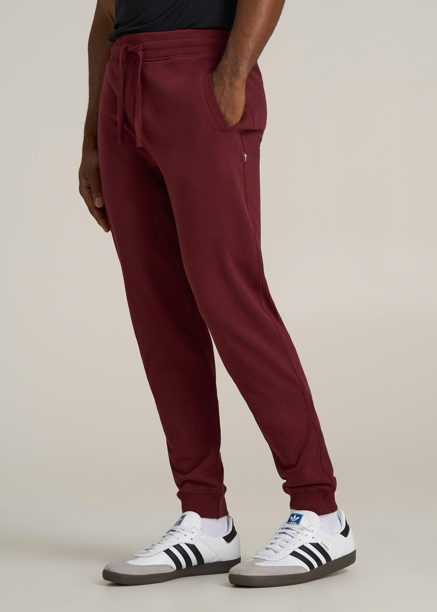 Wearever 2.0 French Terry Joggers for Tall Men in Red Ochre