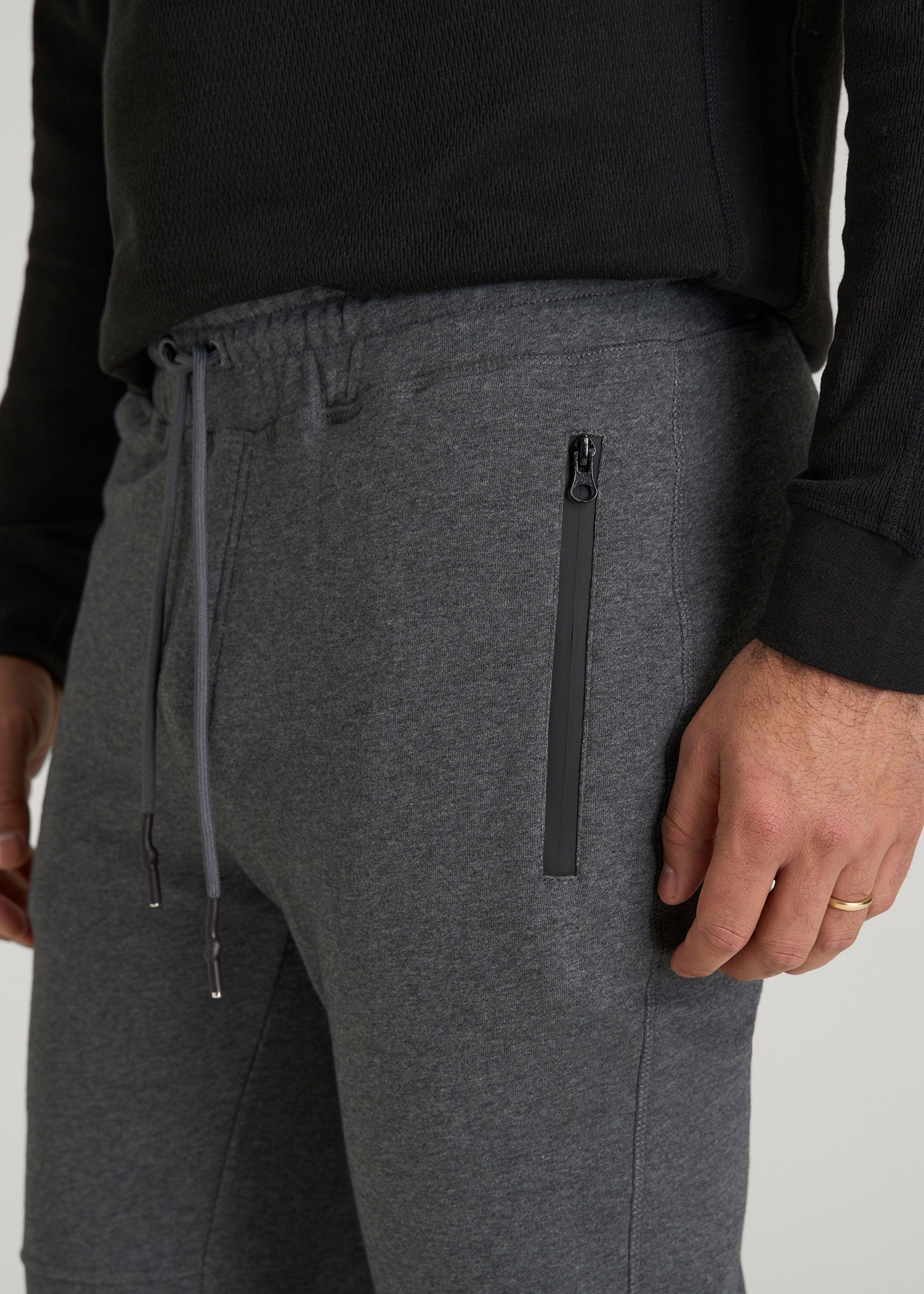 Wearever French Terry Men's Tall Joggers Charcoal Mix | American Tall