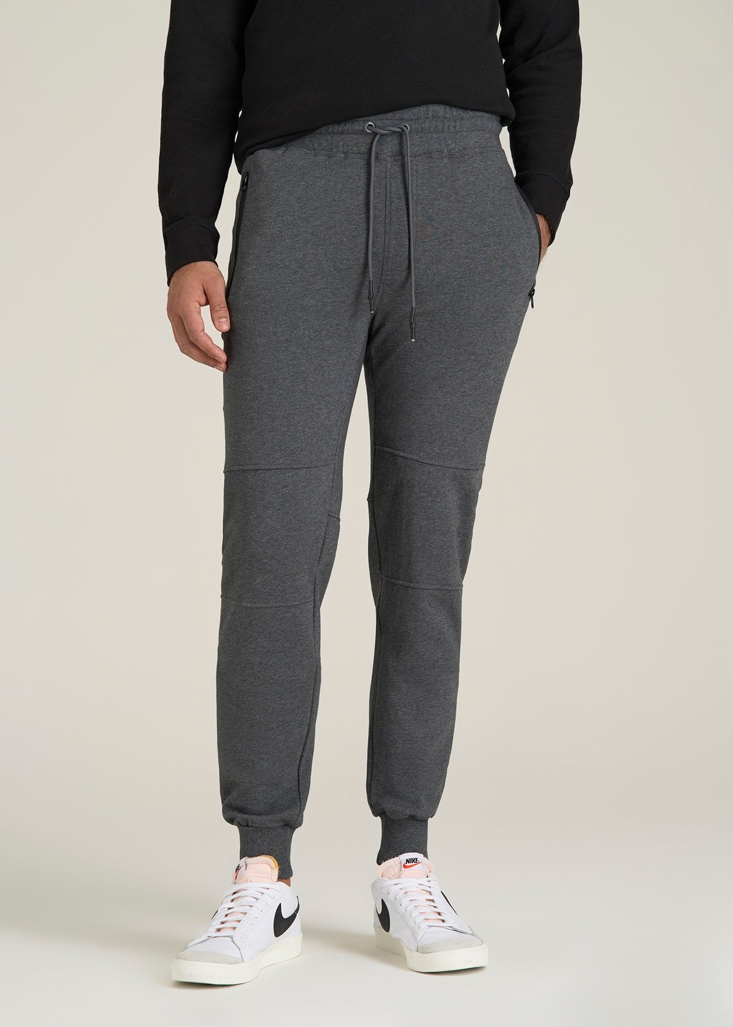 Wearever French Terry Men's Tall Joggers Charcoal Mix | American Tall