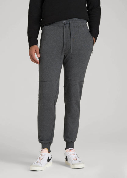 Wearever French Terry Joggers for Tall Men in Charcoal Mix