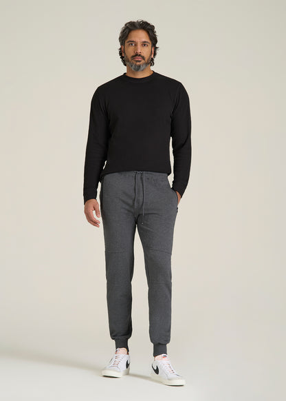 Wearever French Terry Joggers for Tall Men in Charcoal Mix