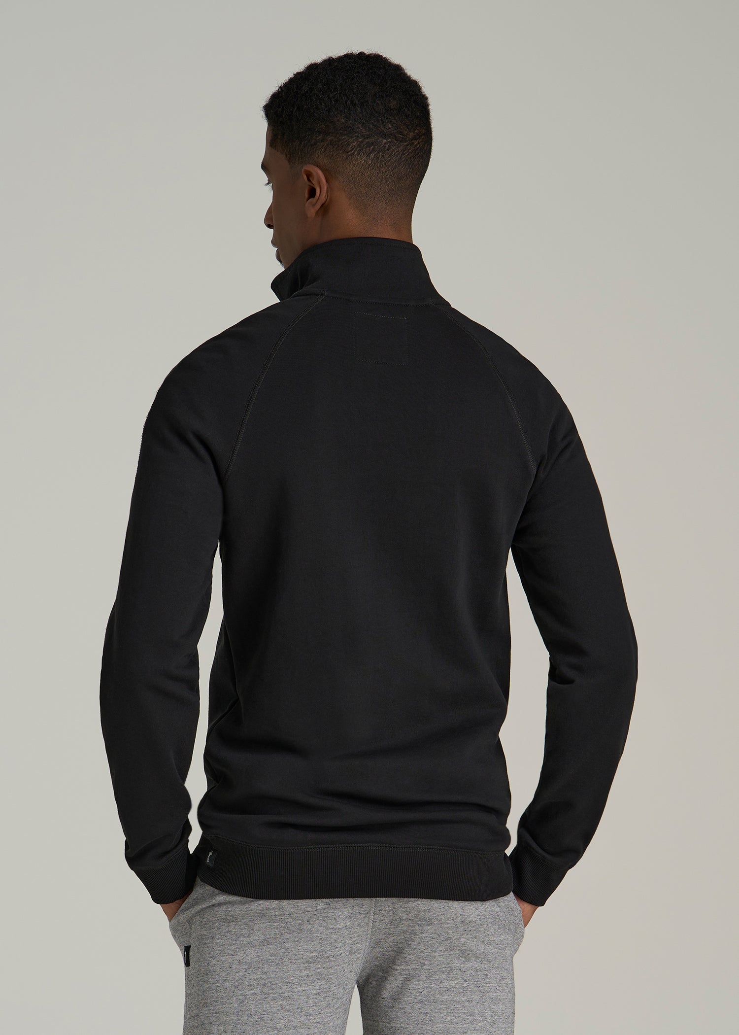 Wearever 2.0 French Terry Quarter-Zip Sweatshirt for Tall Men in Black