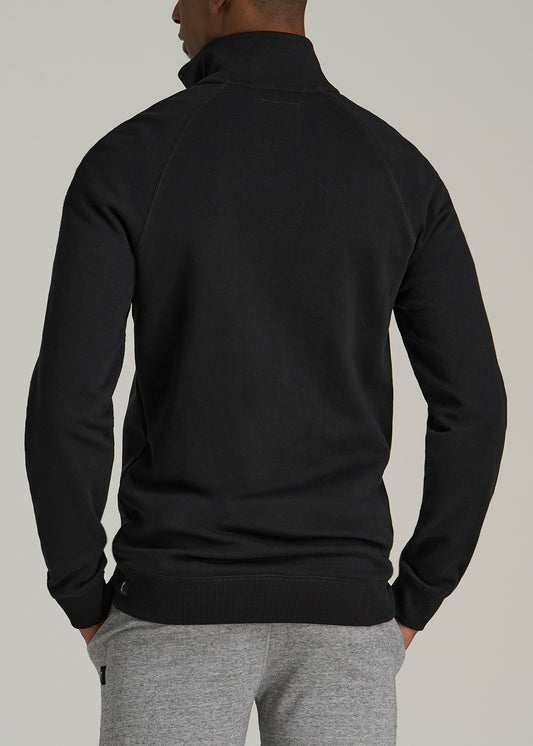 Wearever 2.0 French Terry Quarter-Zip Tall Men's Sweatshirt in Black