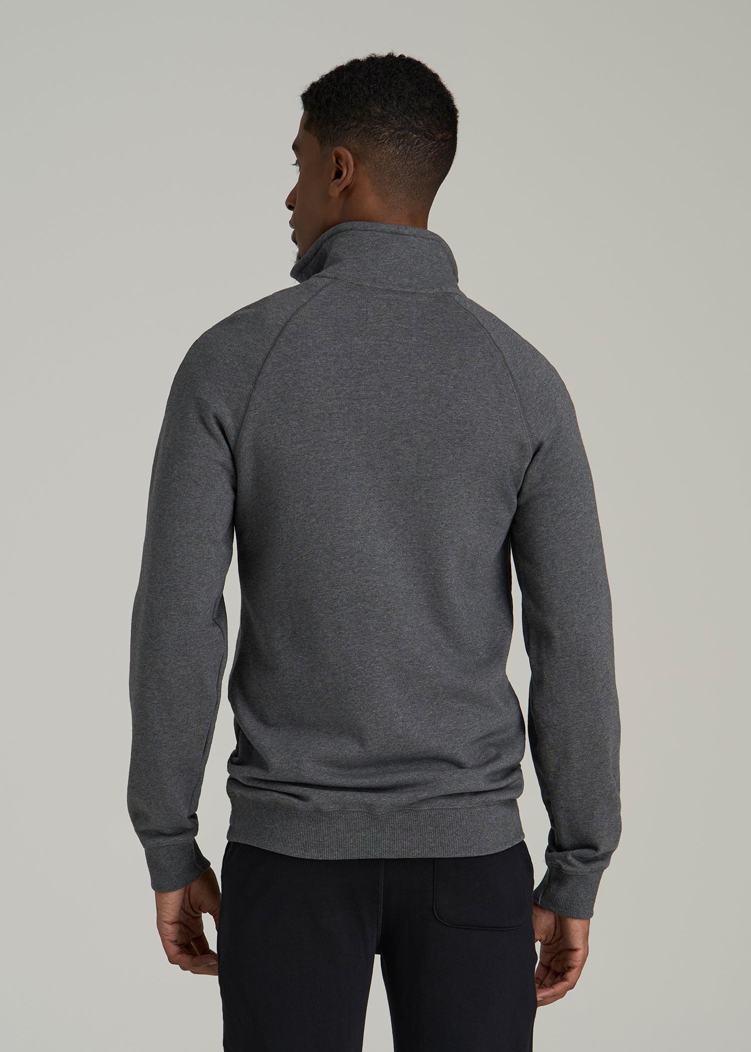 Wearever 2.0 French Terry Quarter-Zip Sweatshirt for Tall Men in Charcoal Mix