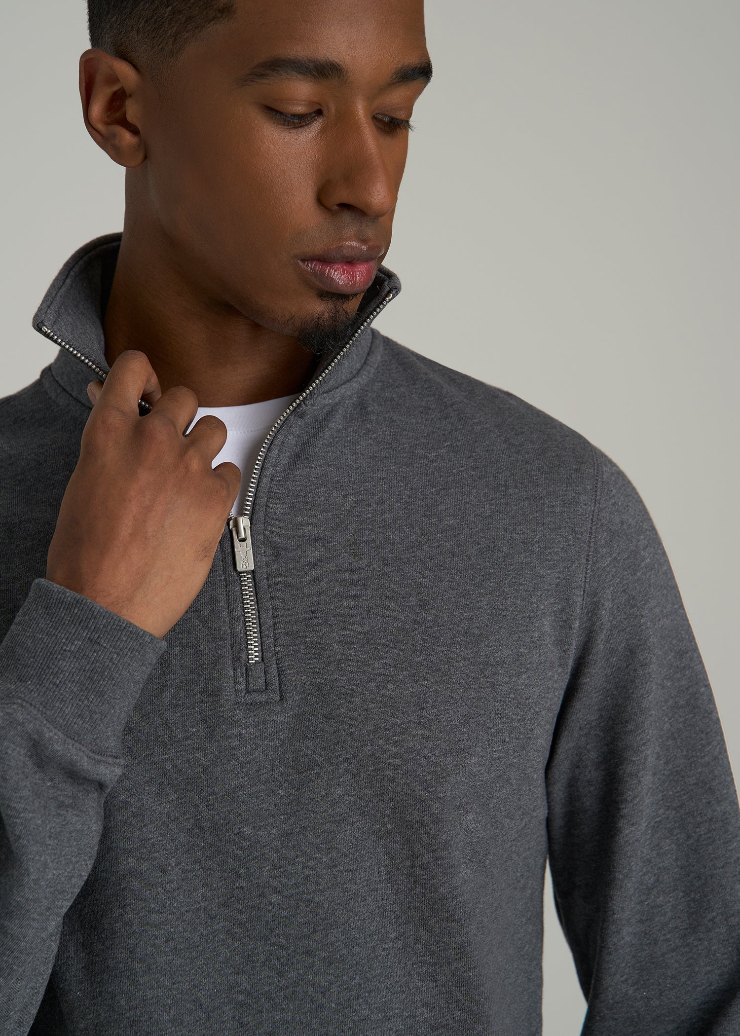 French Terry Quarter-Zip Tall Men's Sweatshirt | American Tall