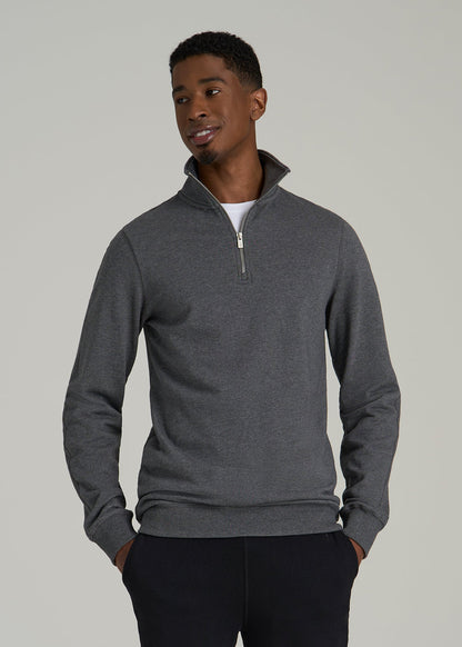 Wearever 2.0 French Terry Quarter-Zip Sweatshirt for Tall Men in Charcoal Mix