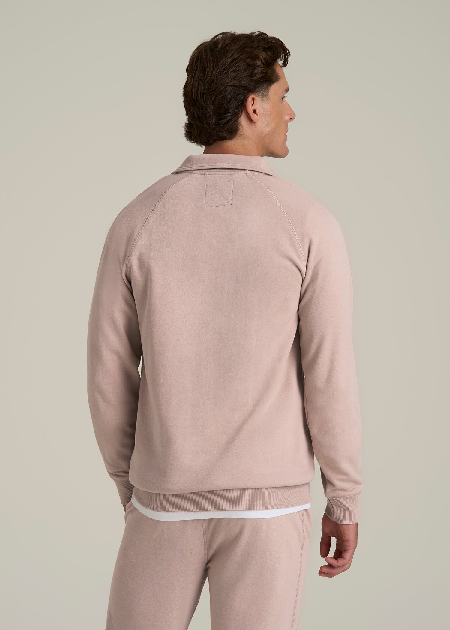 Wearever 2.0 French Terry Quarter-Zip Sweatshirt for Tall Men in Desert Rose