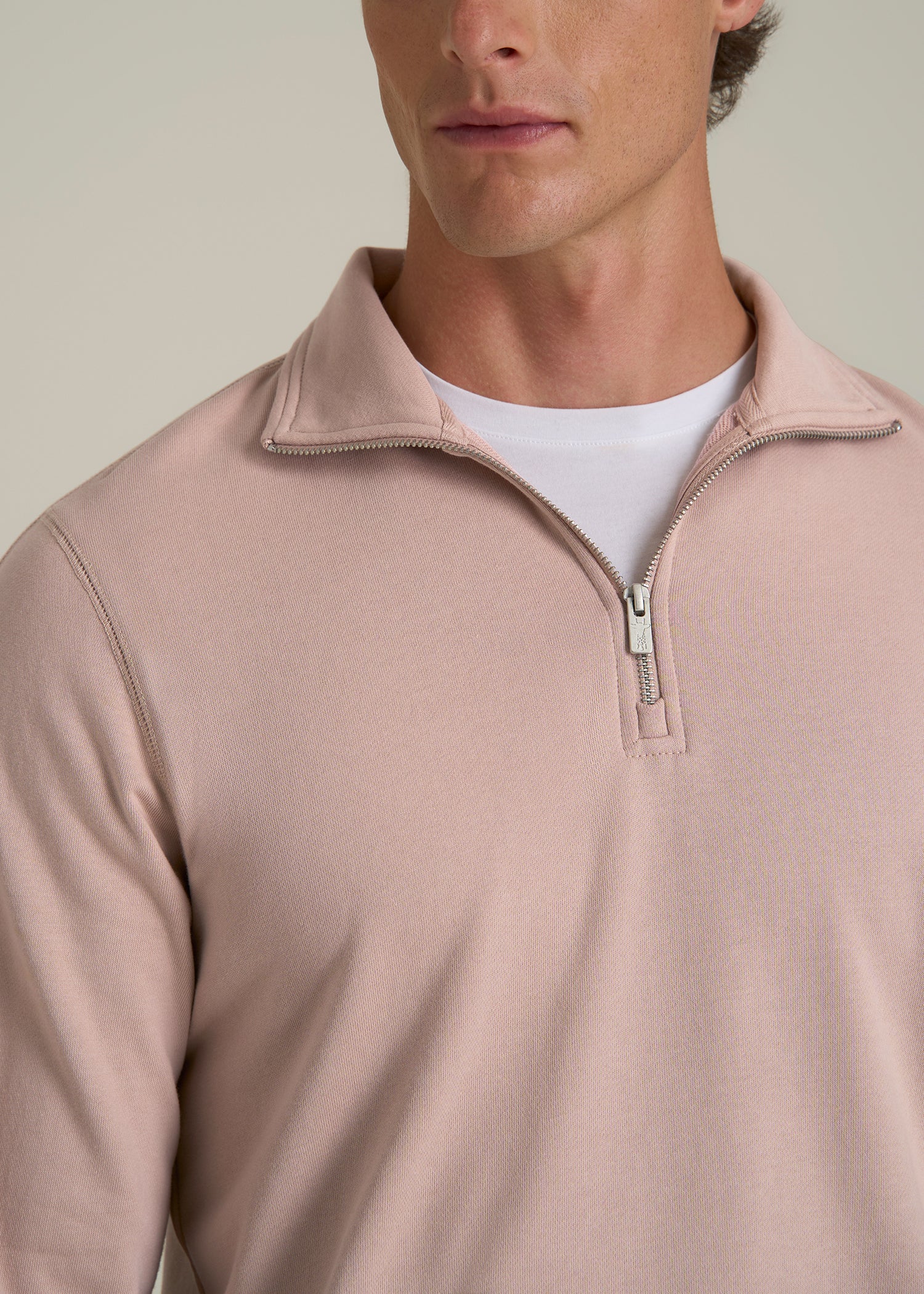 French Terry Quarter-Zip Tall Men's Sweatshirt | American Tall