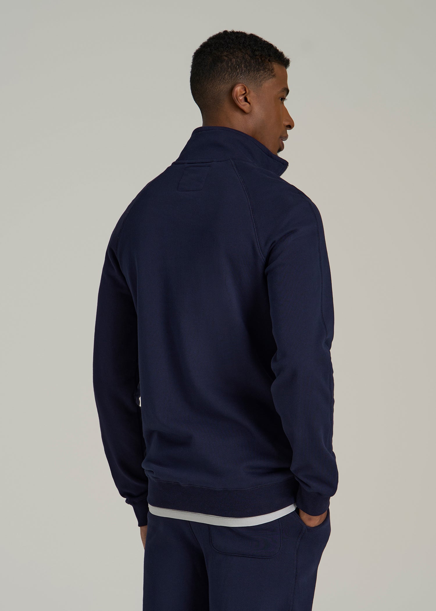 Wearever 2.0 French Terry Quarter-Zip Sweatshirt for Tall Men in Evening Blue