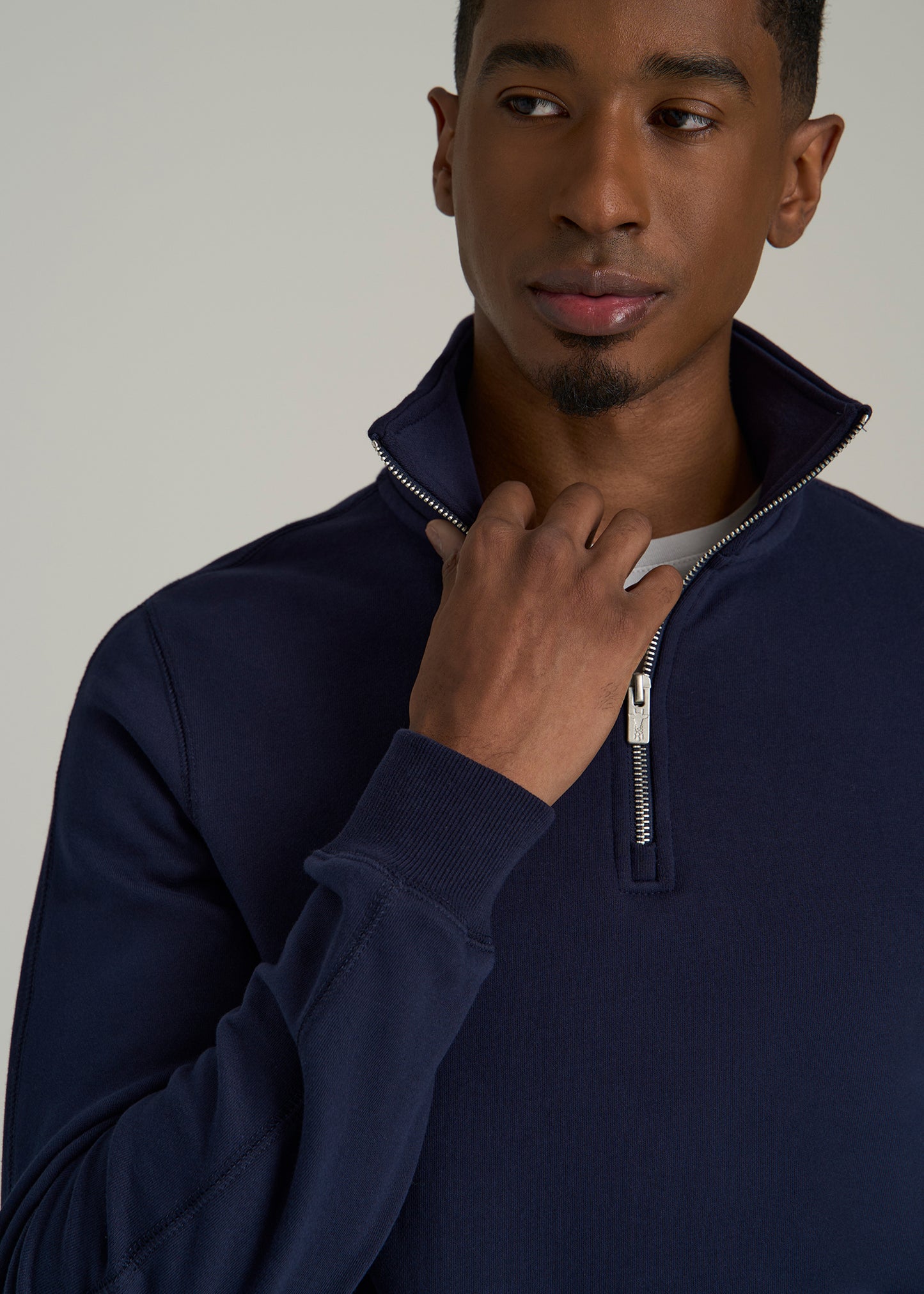 Wearever 2.0 French Terry Quarter-Zip Tall Men's Sweatshirt in Evening Blue