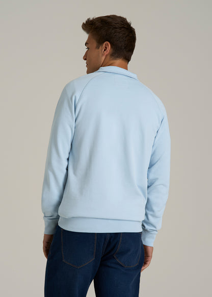 Wearever 2.0 French Terry Quarter-Zip Tall Men's Sweatshirt in Ice Blue