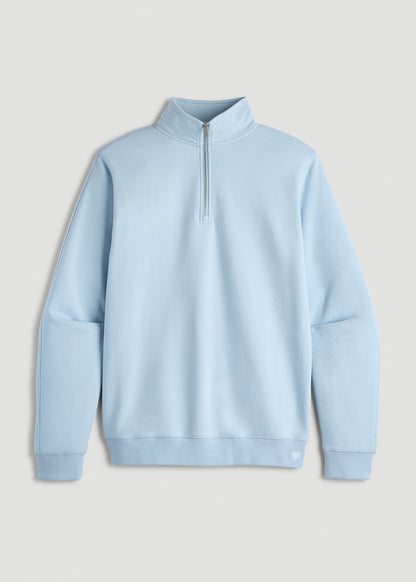 Wearever 2.0 French Terry Quarter-Zip Tall Men's Sweatshirt in Ice Blue