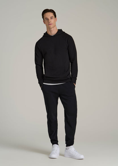 Wearever French Terry Raglan Hoodie for Tall Men in Black