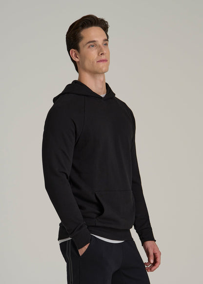 Wearever French Terry Raglan Hoodie for Tall Men in Black