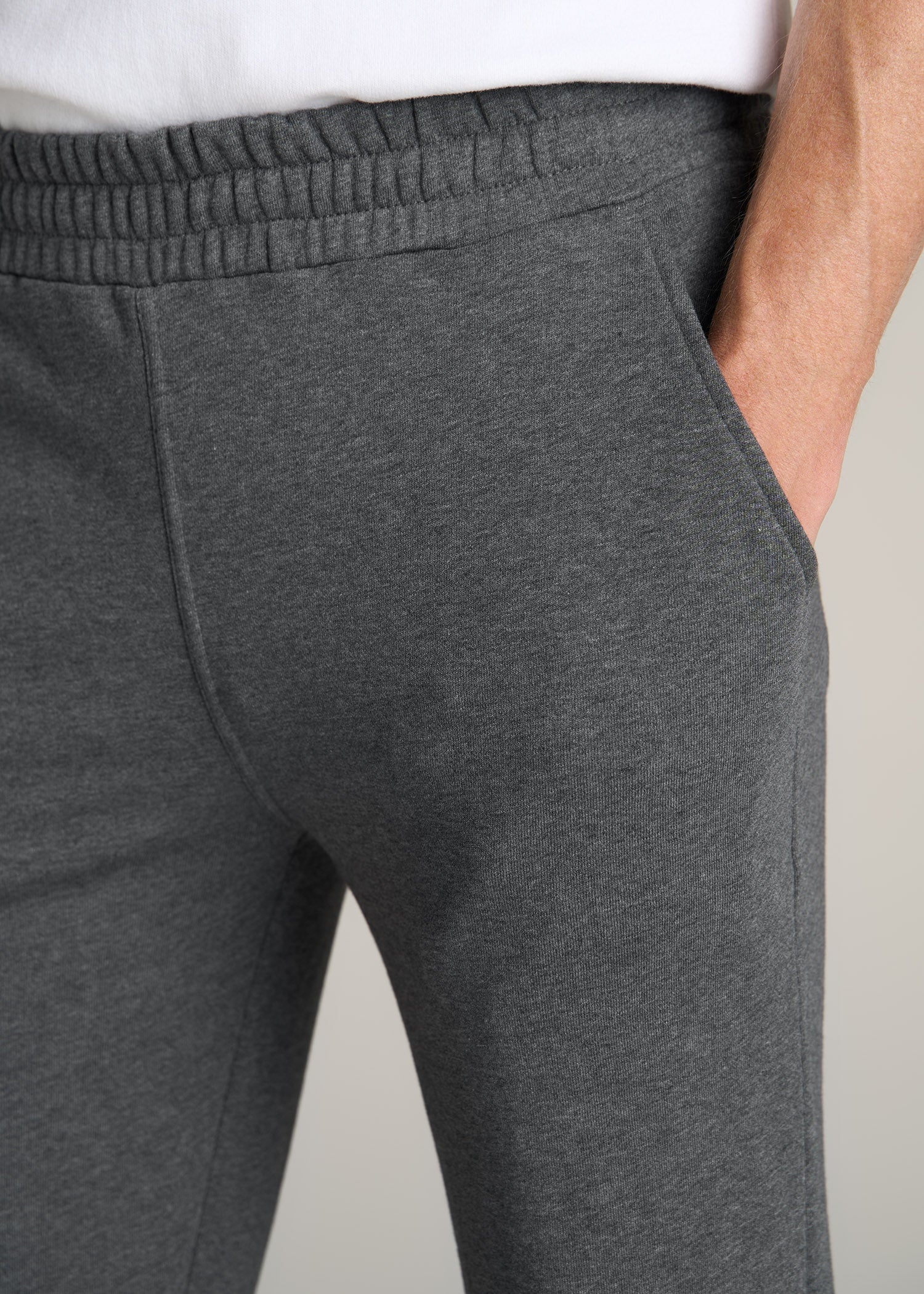 Men's Tall French Terry Sweatpants Charcoal Mix | American Tall