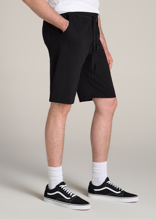 American-Tall-Men-Wearever-Garment-Dyed-French-Terry-Sweat-Shorts-Black-side
