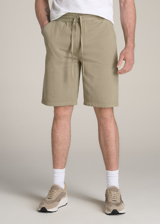 American-Tall-Men-Wearever-Garment-Dyed-French-Terry-Sweat-Shorts-Khaki-front