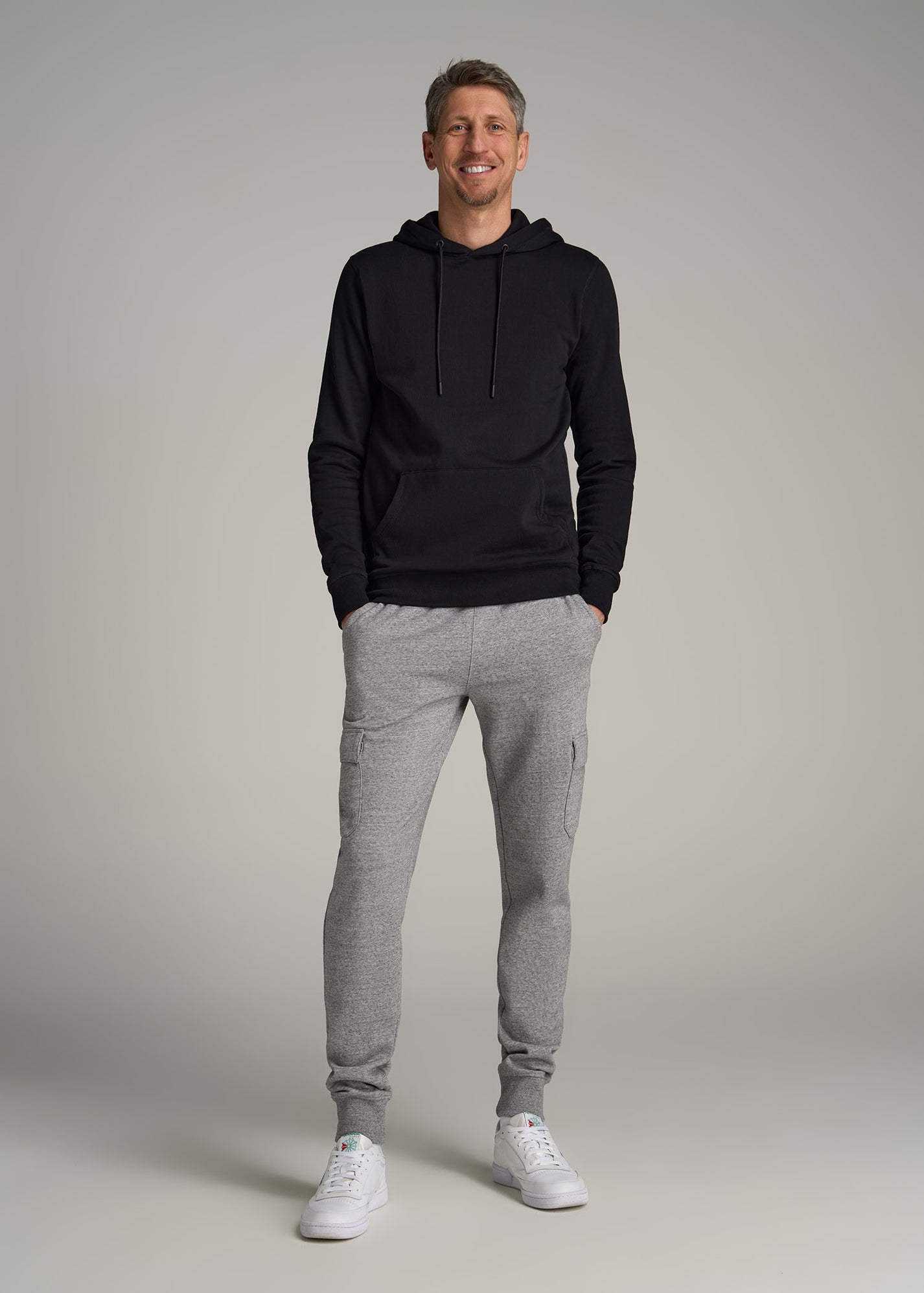 Mens tall black hoodie Clearance