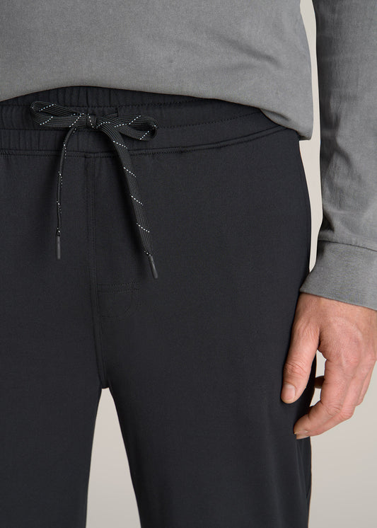 TAPERED-FIT Stretch Cotton Cargo Jogger Pants for Tall Men in Black
