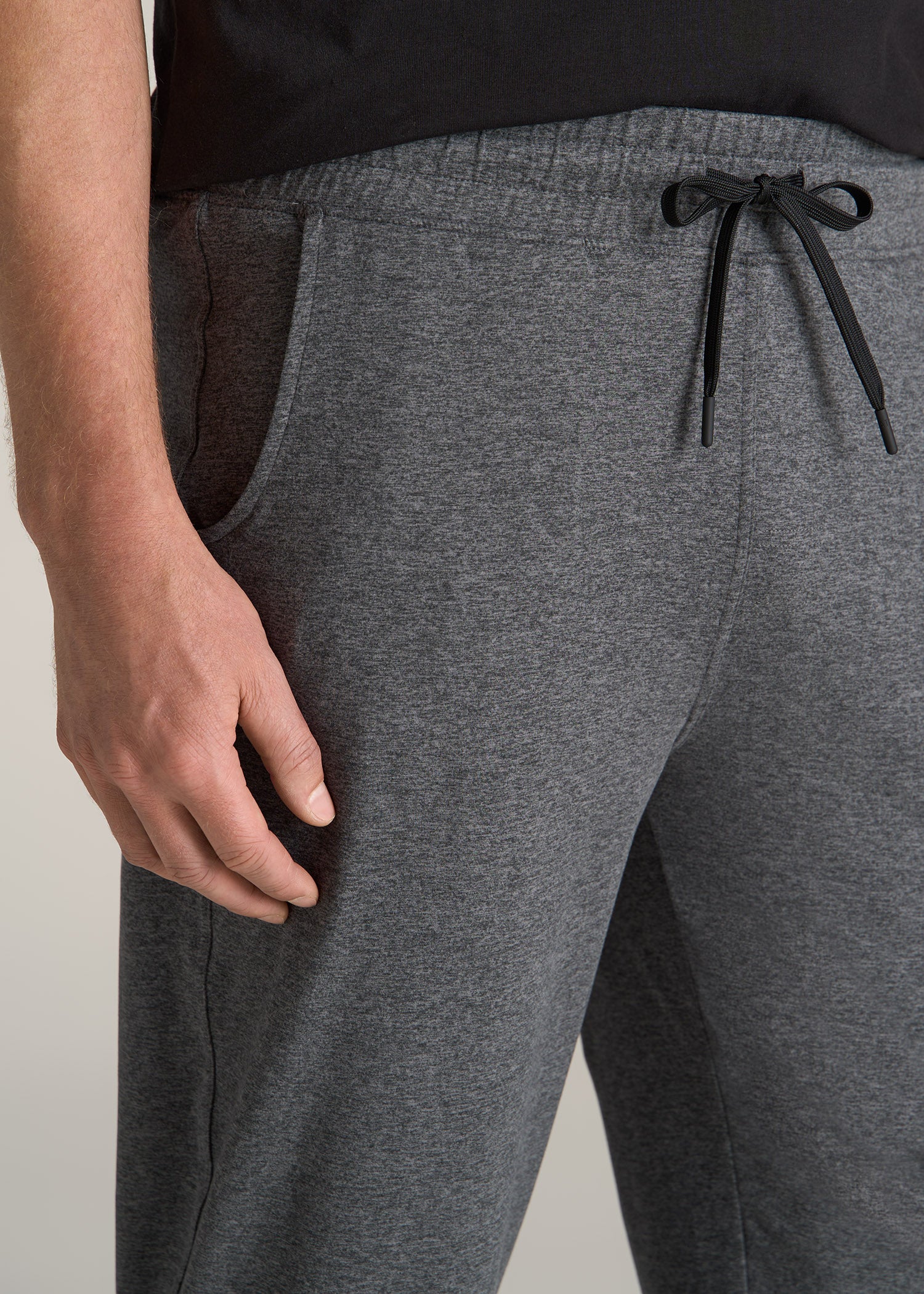 Weekender Stretch Lounge Joggers for Tall Men in Black