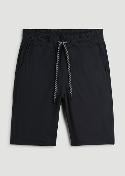 Weekender Stretch Lounge Shorts for Tall Men in Black