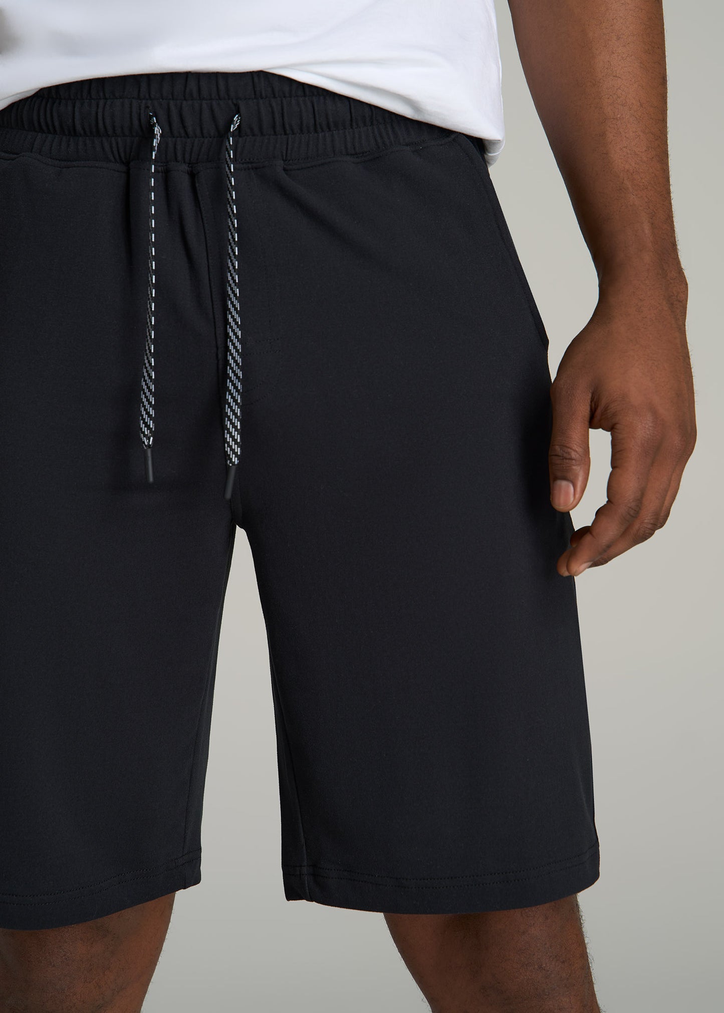 Weekender Stretch Lounge Shorts for Tall Men in Black