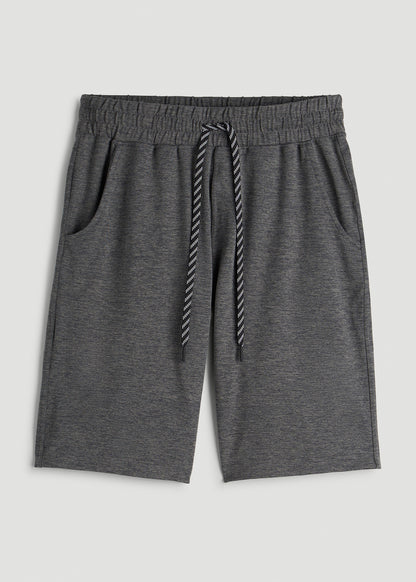 Weekender Stretch Lounge Shorts for Tall Men in Charcoal Mix