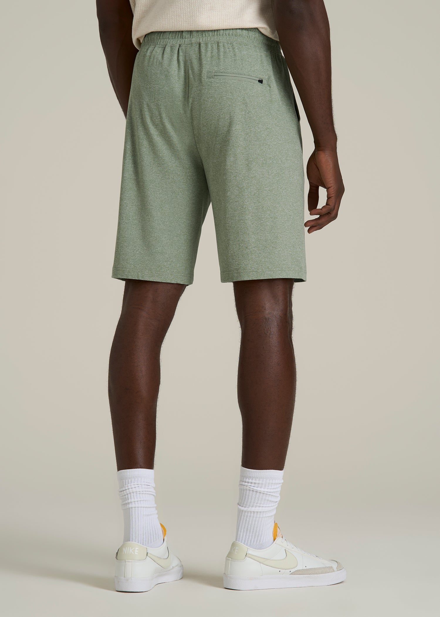 Weekender Stretch Lounge Shorts for Tall Men in Dark Seagrass Mix