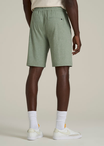 Weekender Stretch Lounge Shorts for Tall Men in Dark Seagrass Mix